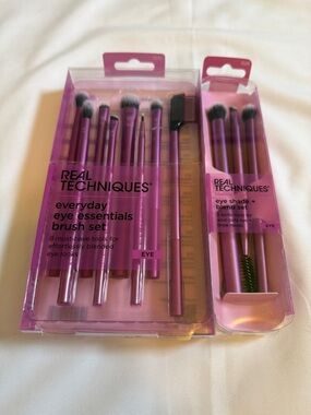 Real Techniques Eye Brush Bundle NEW Everyday Eye Essentials + Shade Blend Set